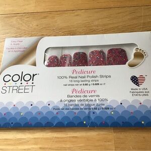 NEW Color Street “Dansk All Night” Pedicure nail Polish Strips